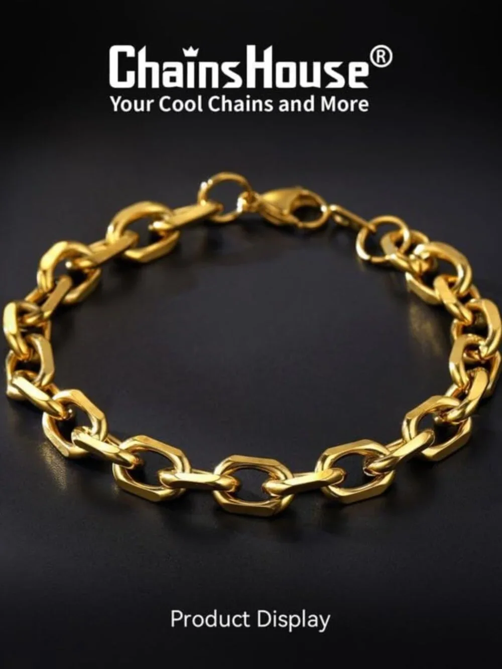 Stylish Stainless Steel Cable Chain Link Bracelet for Men & Women, 7mm-12mm